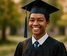 A smiling graduate